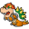 Paper Bowser Icon 32x32 png